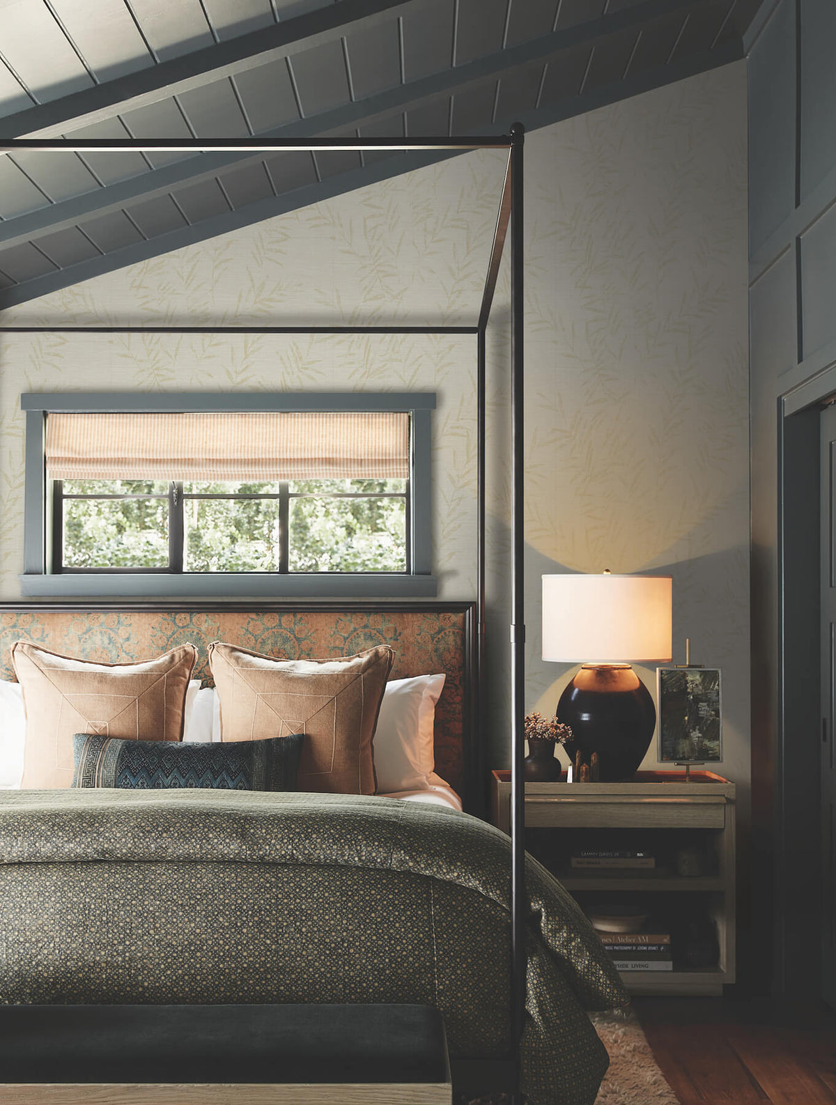 Antonina Vella Artifacts Allerton Bamboo Wallpaper Sample - Alabaster
