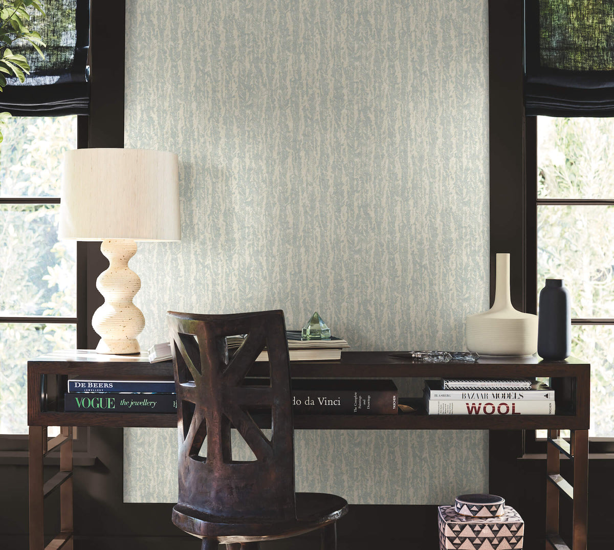 Antonina Vella Artifacts Juju Wallpaper - Sky Blue