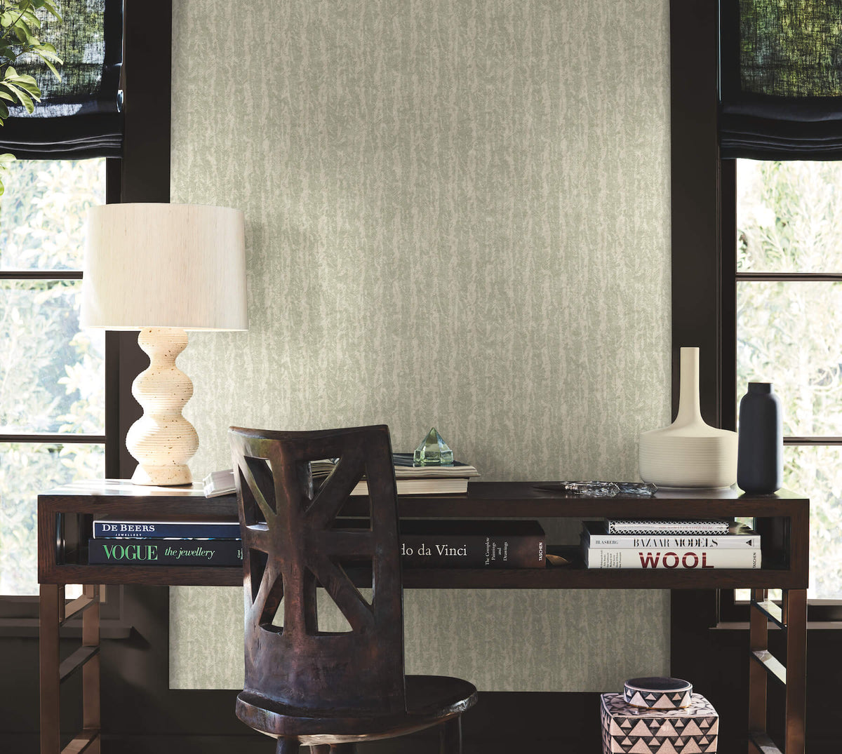 Antonina Vella Artifacts Juju Wallpaper Sample - Sage