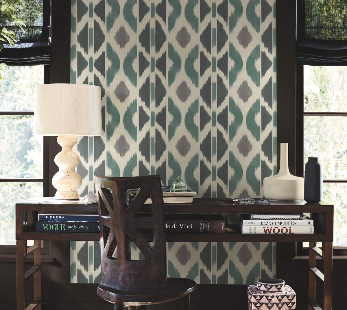 Antonina Vella Artifacts Patan Wallpaper Sample - Indigo
