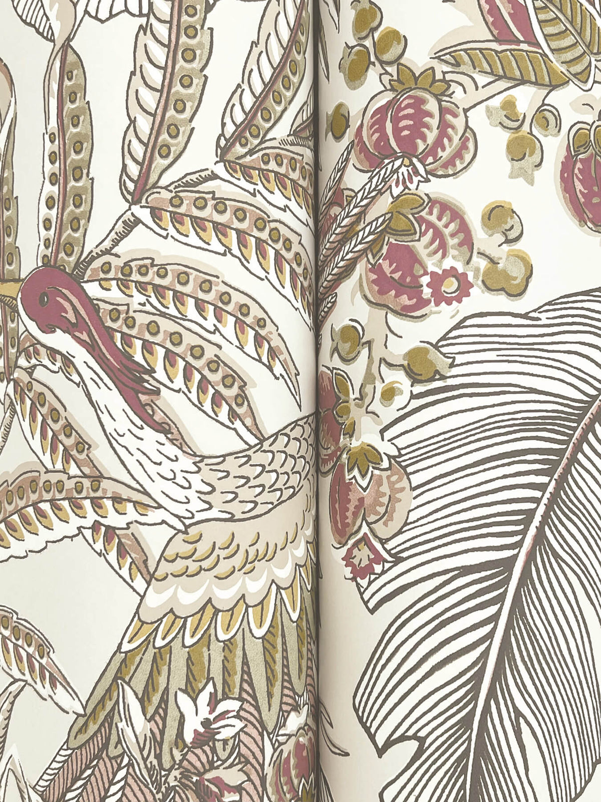 Antonina Vella Artifacts Heronwood Wallpaper Sample - Mulberry