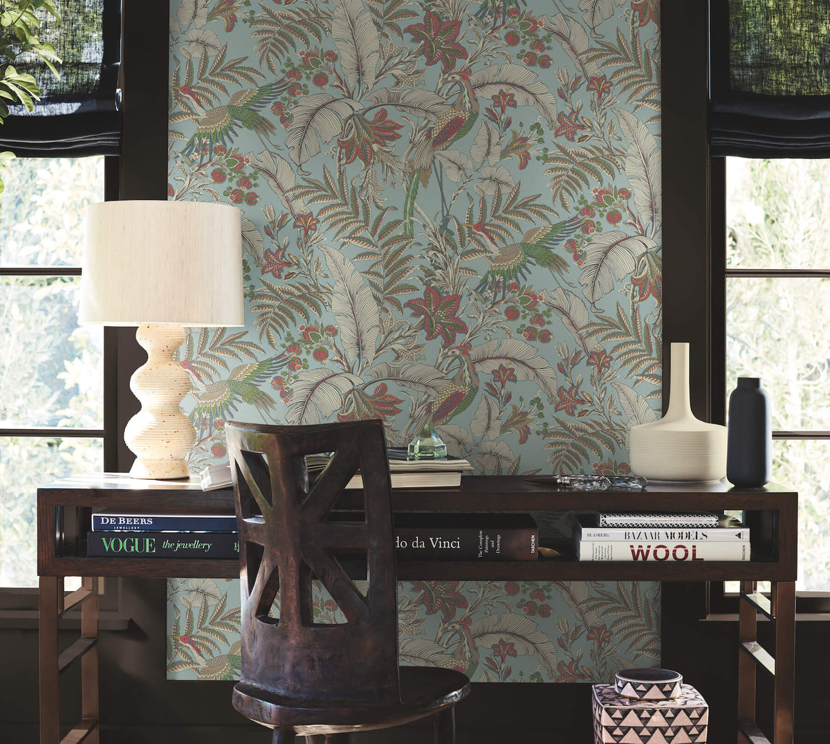 Antonina Vella Artifacts Heronwood Wallpaper - Sky Blue