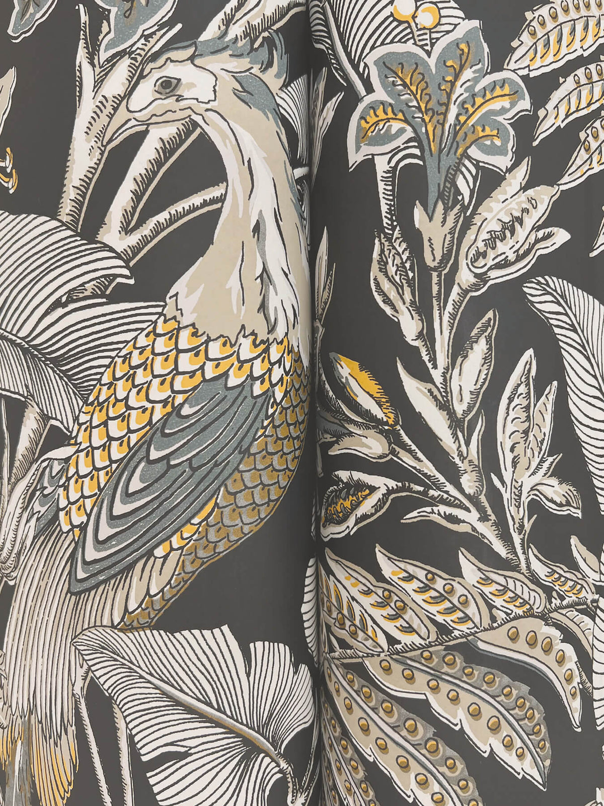 Antonina Vella Artifacts Heronwood Wallpaper Sample - Black