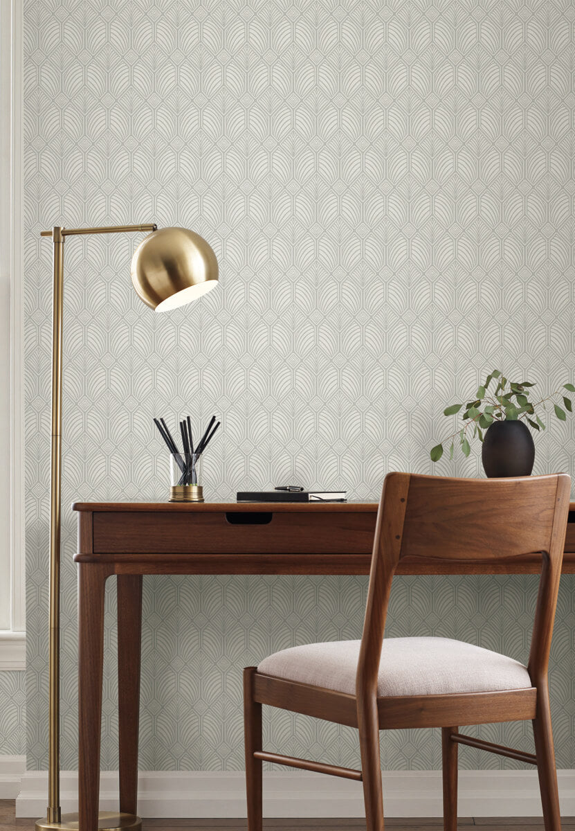Ronald Redding Arts & Crafts Craftsman Wallpaper - Grey