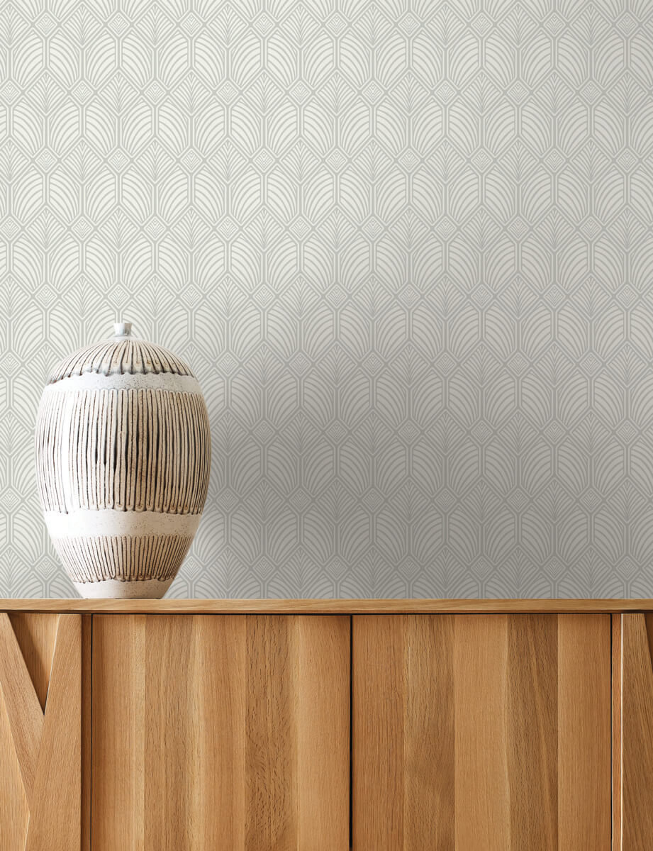 Ronald Redding Arts & Crafts Craftsman Wallpaper - Grey