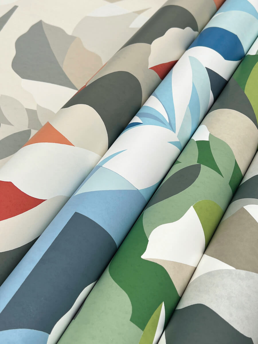 York Artistic Abstracts Papier Colle Wallpaper - Red