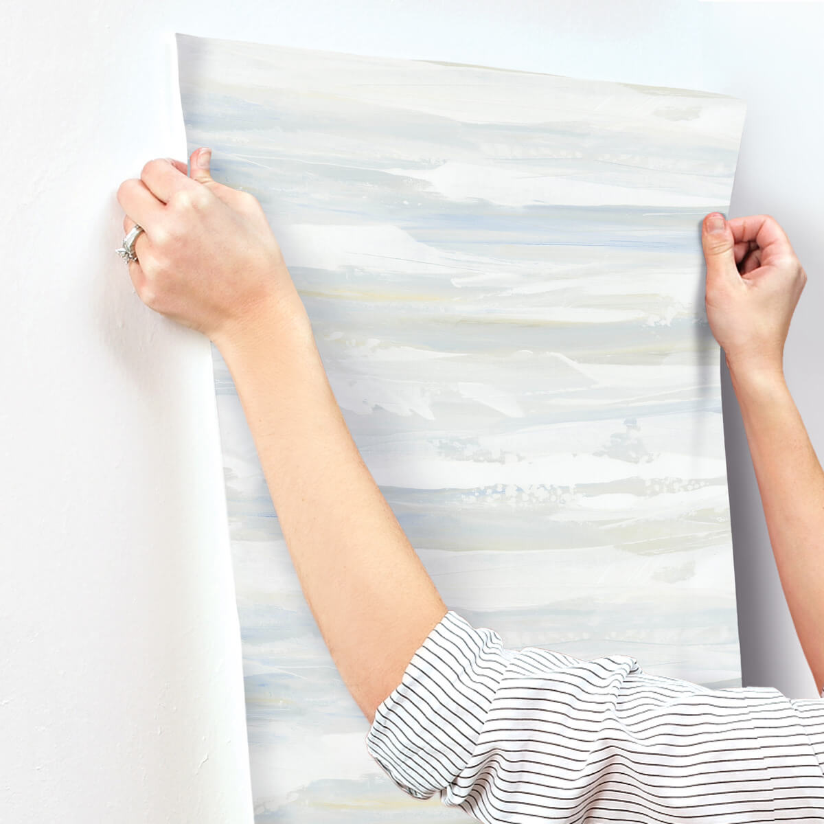 York Artistic Abstracts On The Horizon Wallpaper - Blue