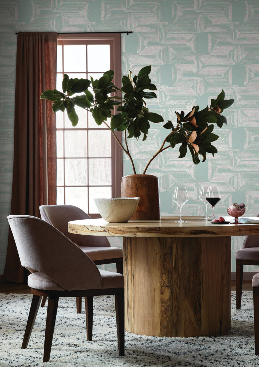 York Artistic Abstracts Zulu Thread Wallpaper - Sky Blue