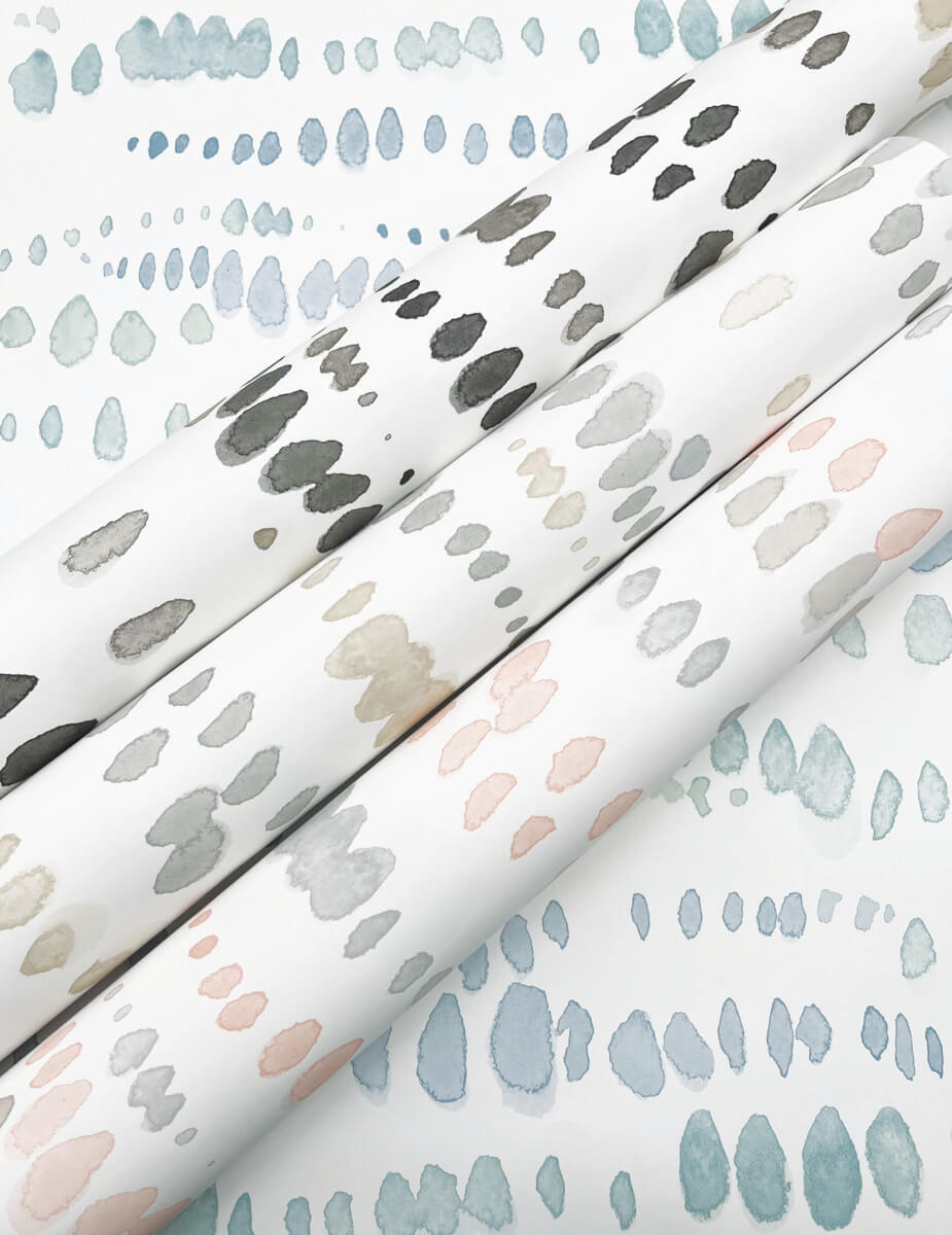 York Artistic Abstracts Dewdrops Wallpaper - Neutral