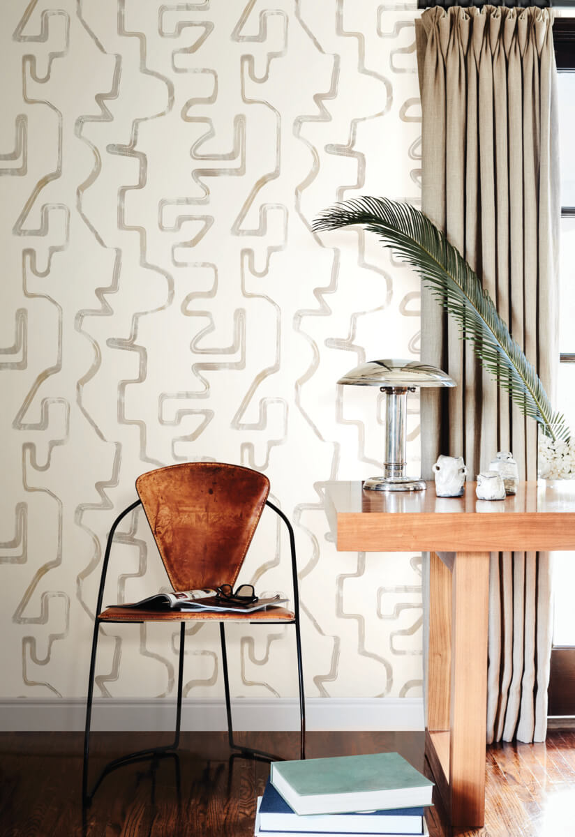 York Artistic Abstracts Abstract Aura Wallpaper - Beige