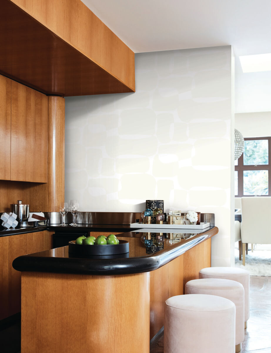 York Artistic Abstracts Block Wallpaper - White