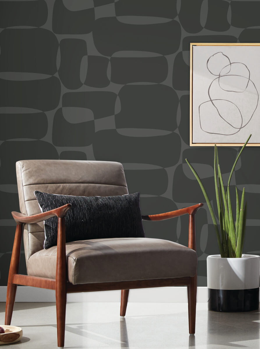 York Artistic Abstracts Block Wallpaper - Black