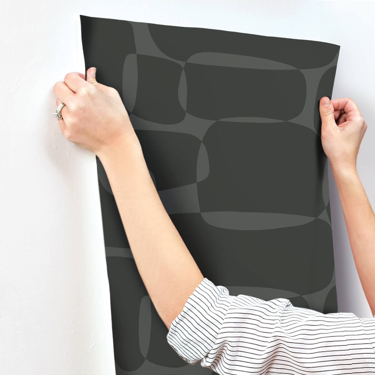 York Artistic Abstracts Block Wallpaper - Black