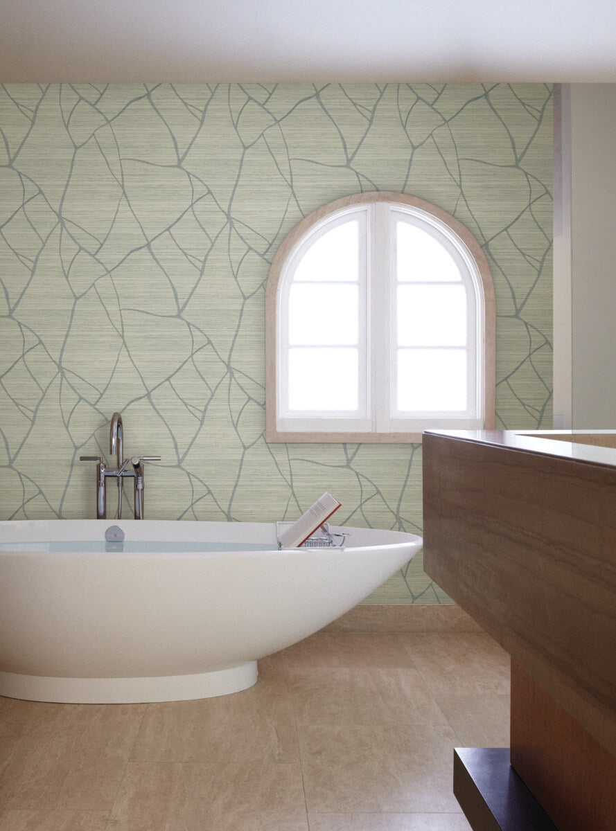 York Artistic Abstracts Raska Wallpaper - Green