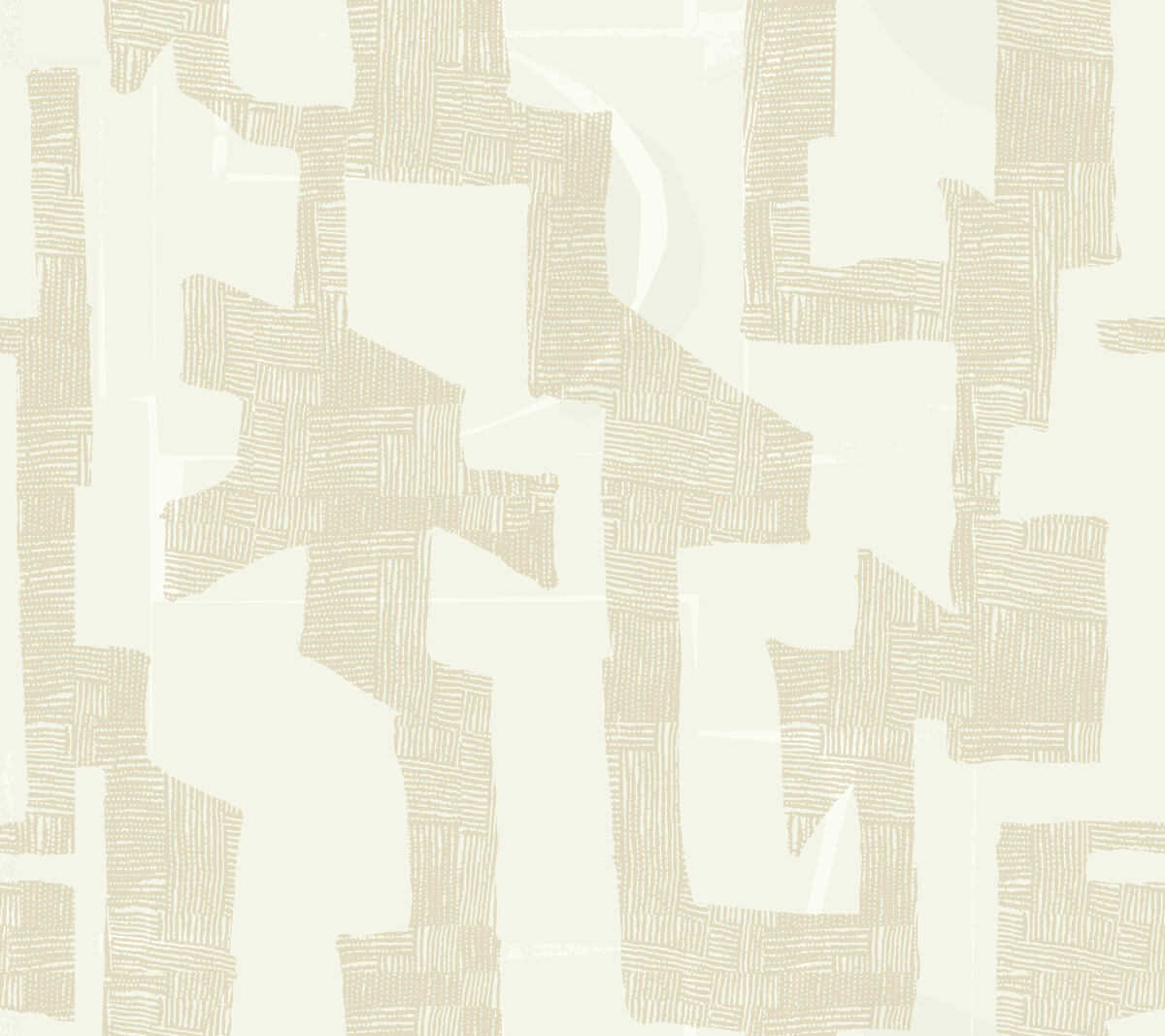 York Artistic Abstracts Modern Tribal Wallpaper - Beige