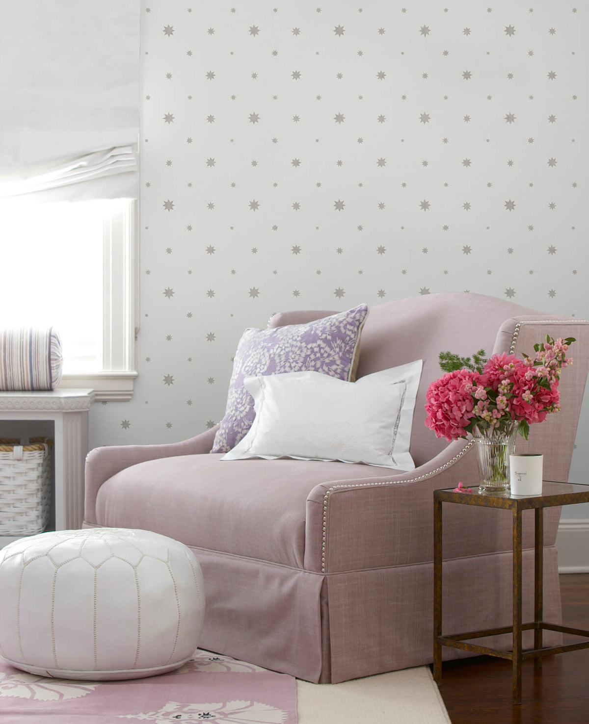 Erin Gates Henry Starburst Wallpaper Sample - Stone