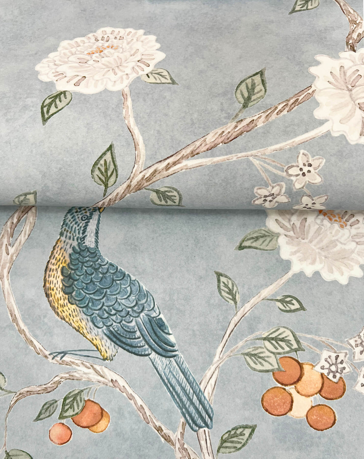 Erin Gates Wellesley Chinoiserie Wallpaper Sample - Blue Heather