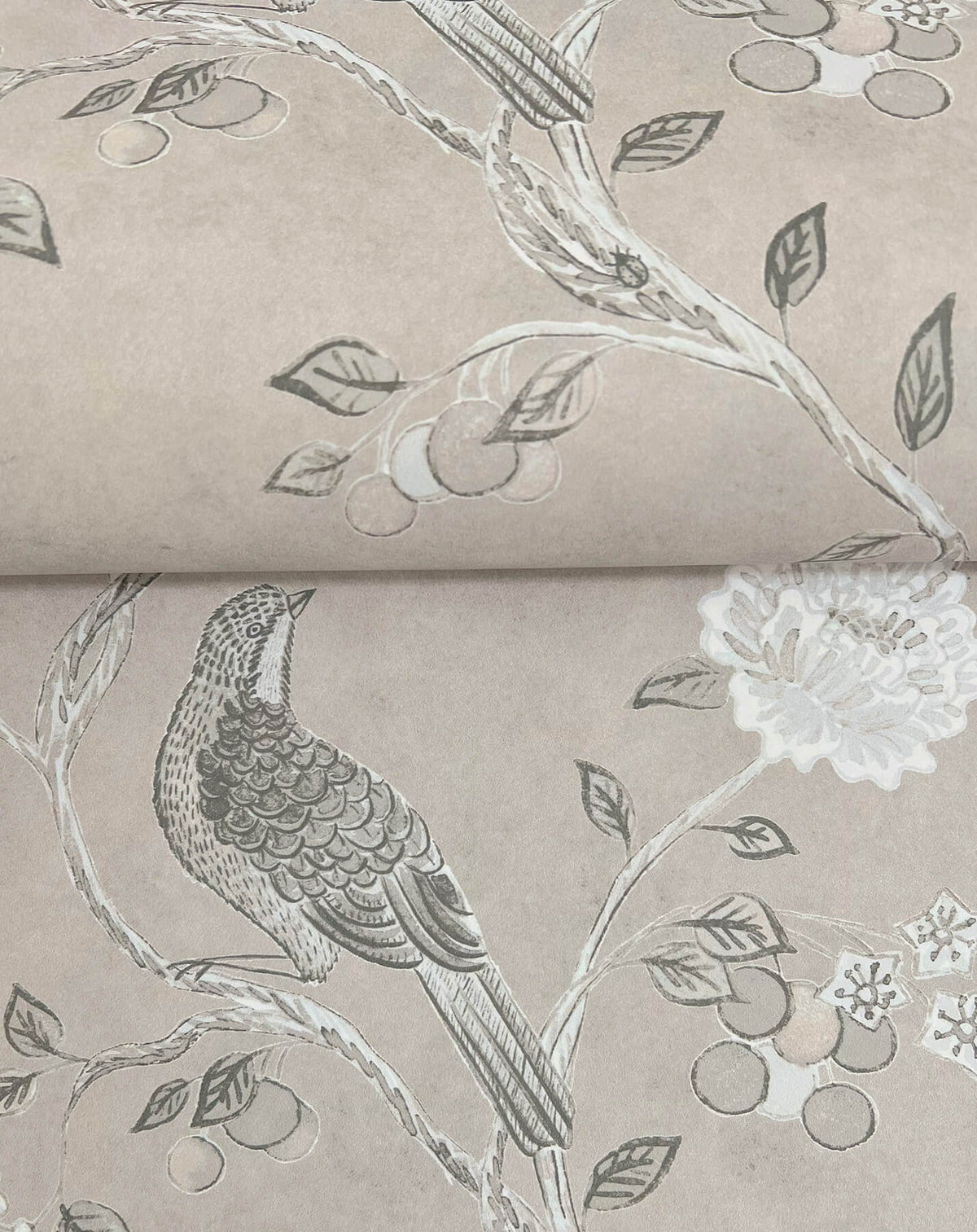Erin Gates Wellesley Chinoiserie Wallpaper Sample - Taupe