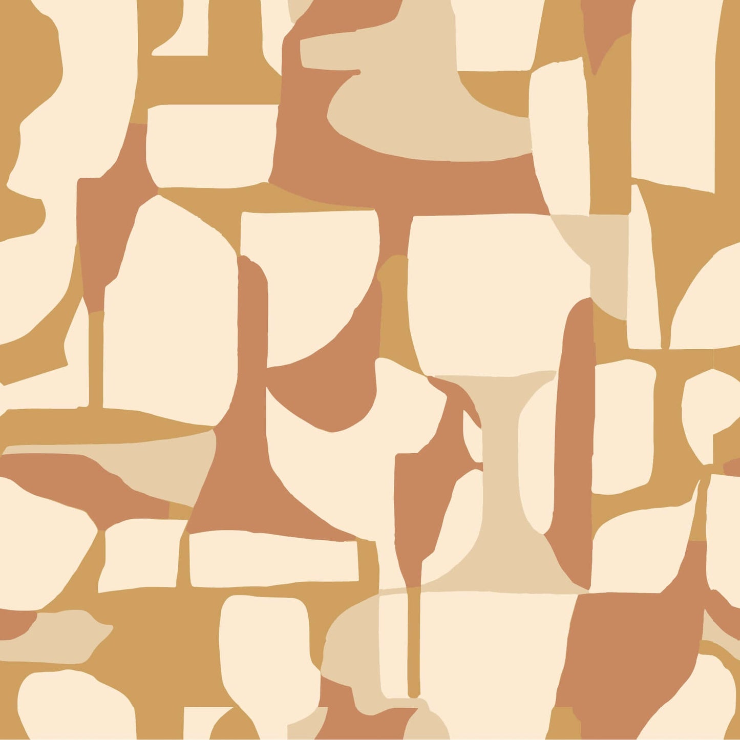 Mitchell Black Abstract Attraction Wallpaper Sample - Gold Terracotta