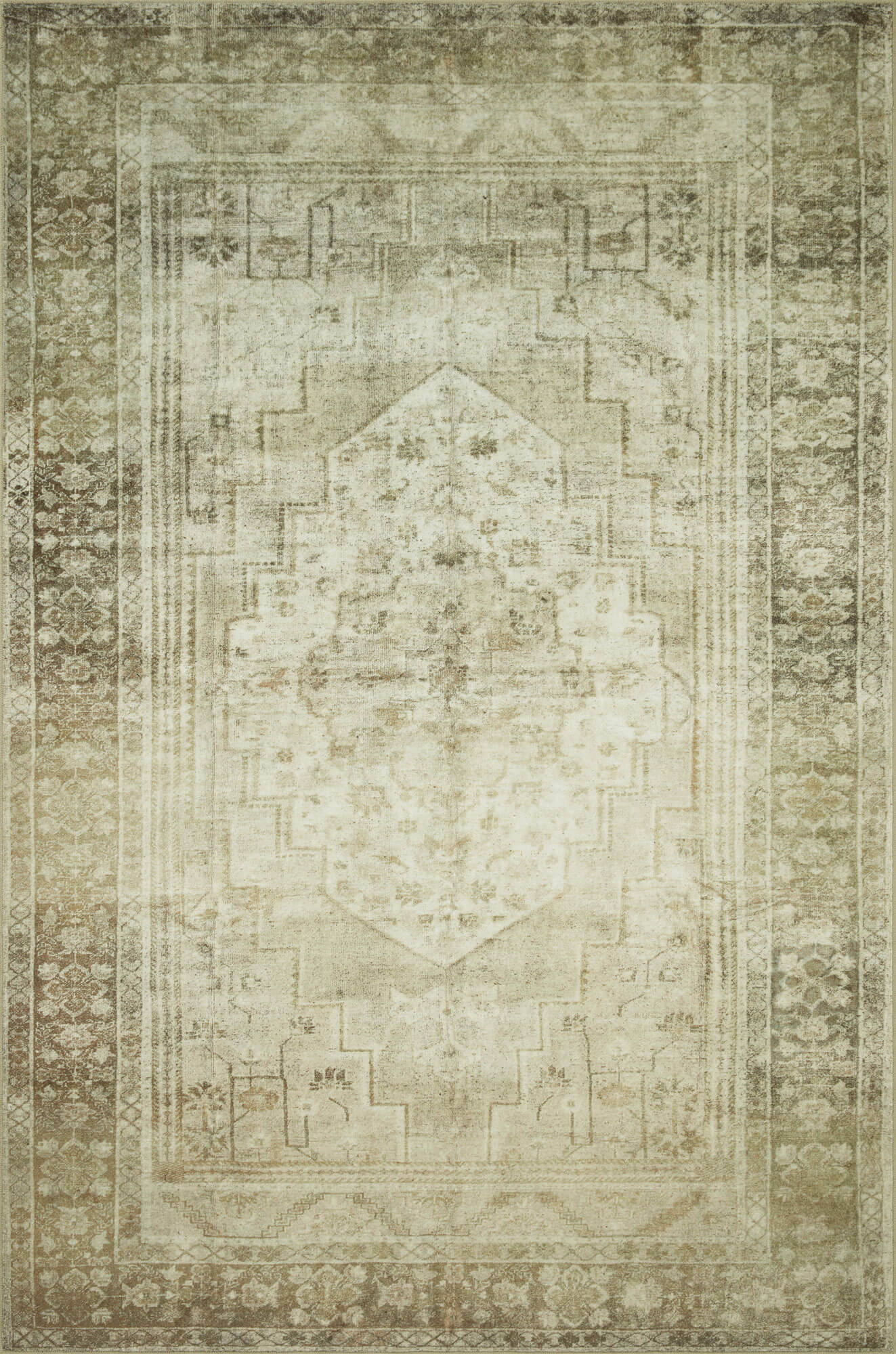 Magnolia Home Banks 7'6 x 9'6 Brick and Ivory Area Rug