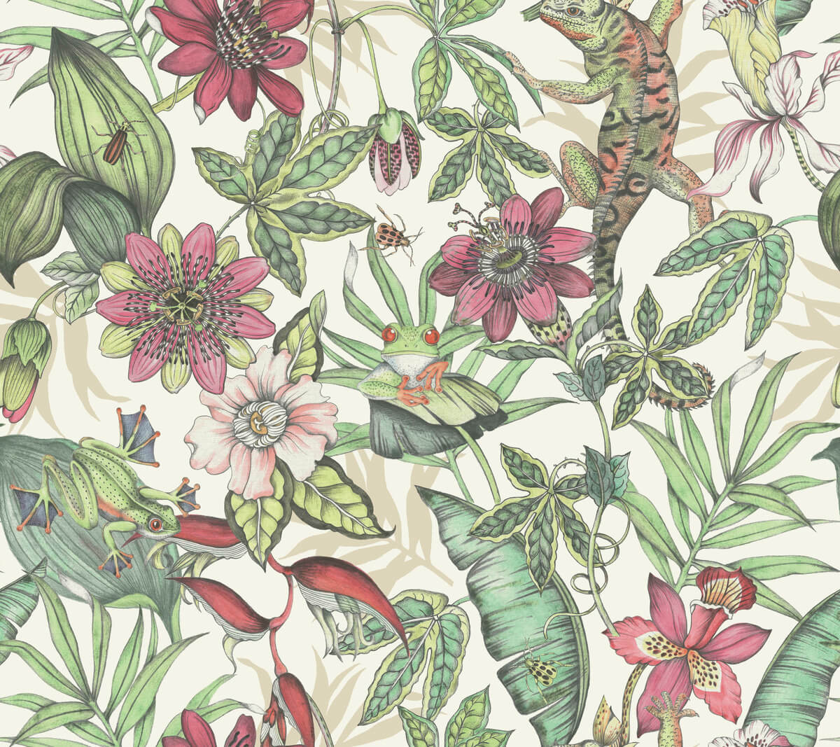 York Blooms Second Edition Rainforest Wallpaper Sample - Multi