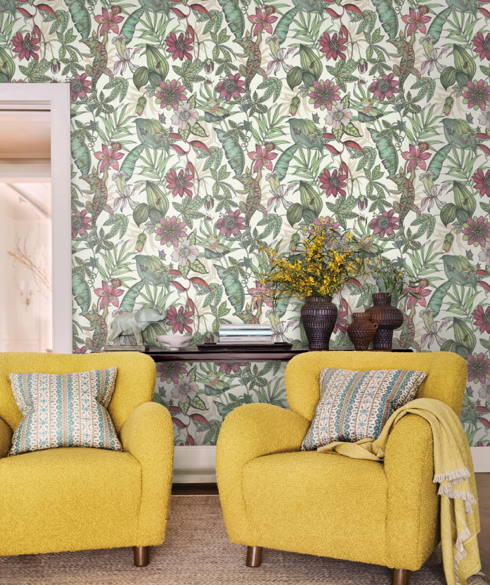 York Blooms Second Edition Rainforest Wallpaper Sample - Multi