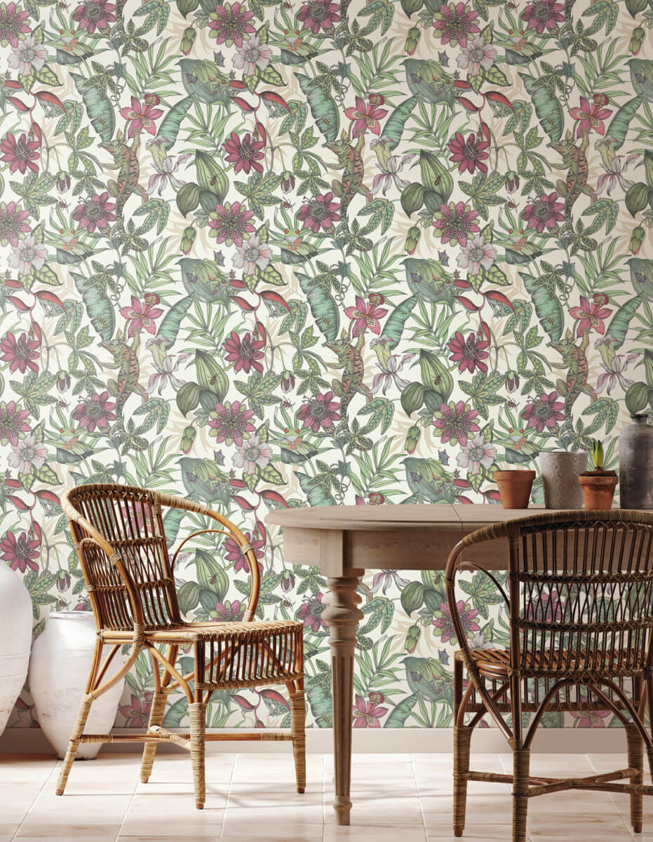York Blooms Second Edition Rainforest Wallpaper Sample - Multi