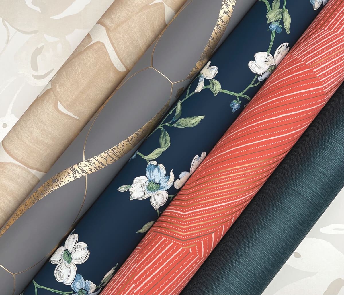 York Blooms Second Edition Brushstroke Floral Wallpaper Sample - Pearl
