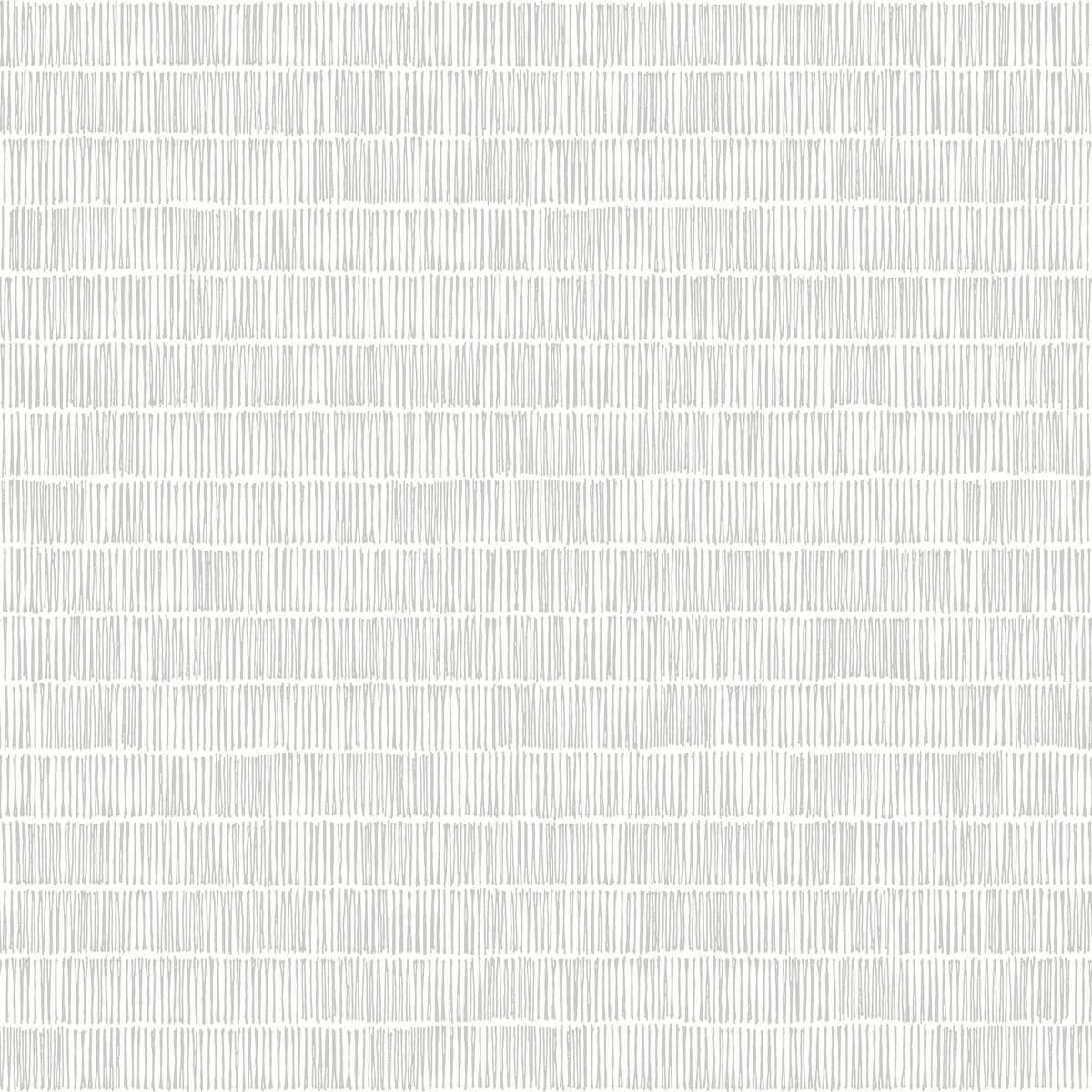 York Black & White Resource Library Horizontal Hash Marks Wallpaper Sample - Gray