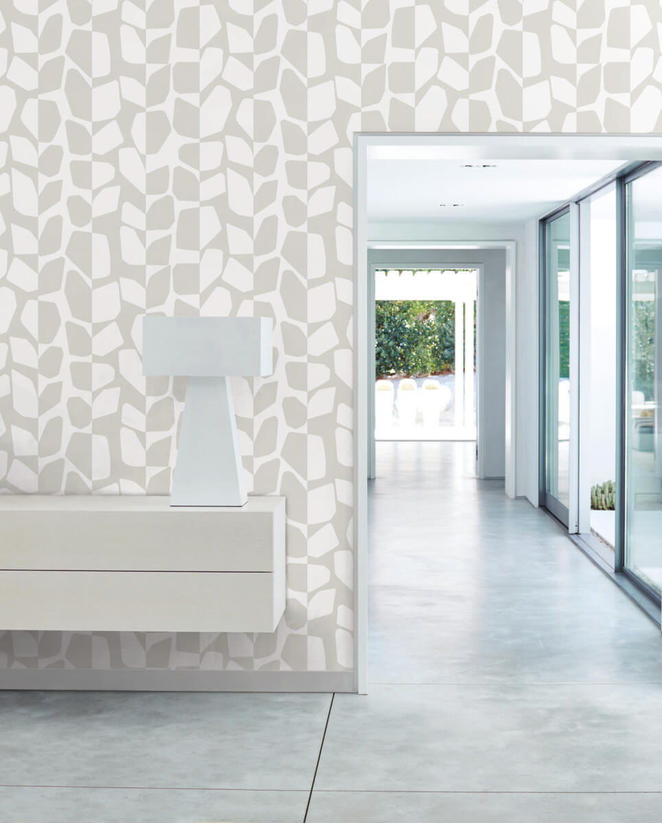 York Black & White Resource Library Primitive Vines Wallpaper - White & Cream