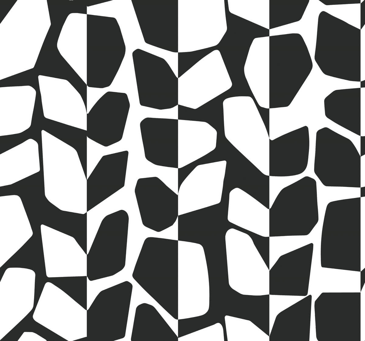 York Black & White Resource Library Primitive Vines Wallpaper - Black & White