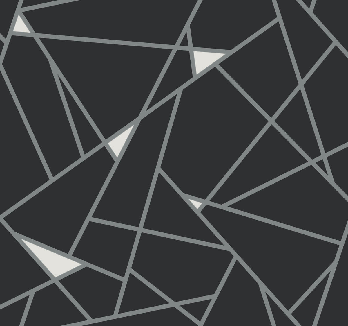 York Black & White Resource Library Prismatic Wallpaper - Black & Silver