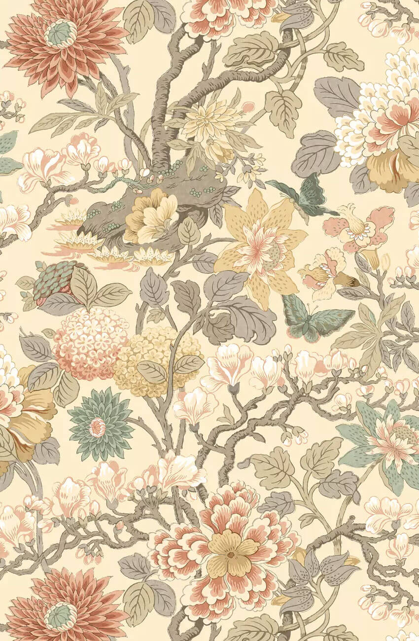 G P & J Baker Originals Little Magnolia Wallpaper - Powder