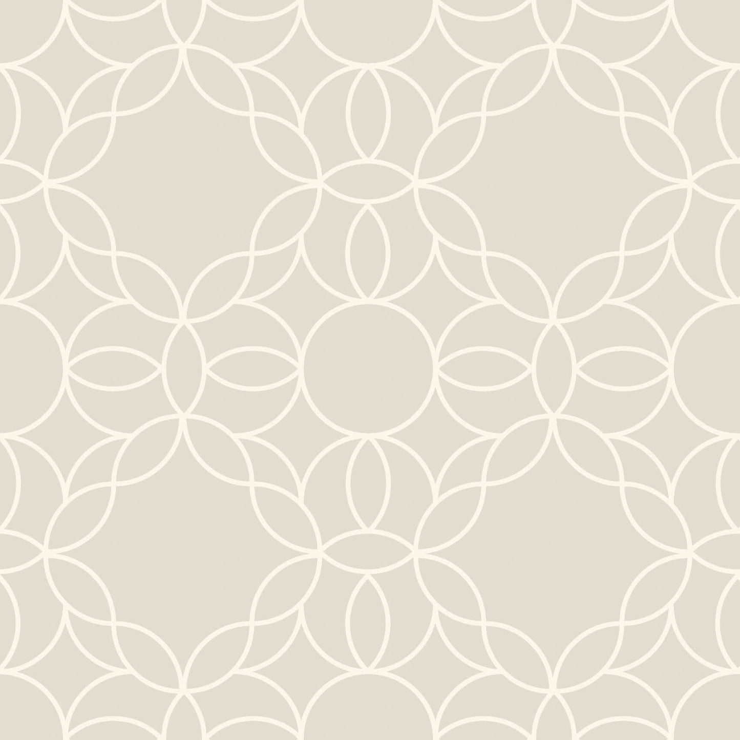 Mitchell Black Bloom Ring Wallpaper Sample - Alabaster