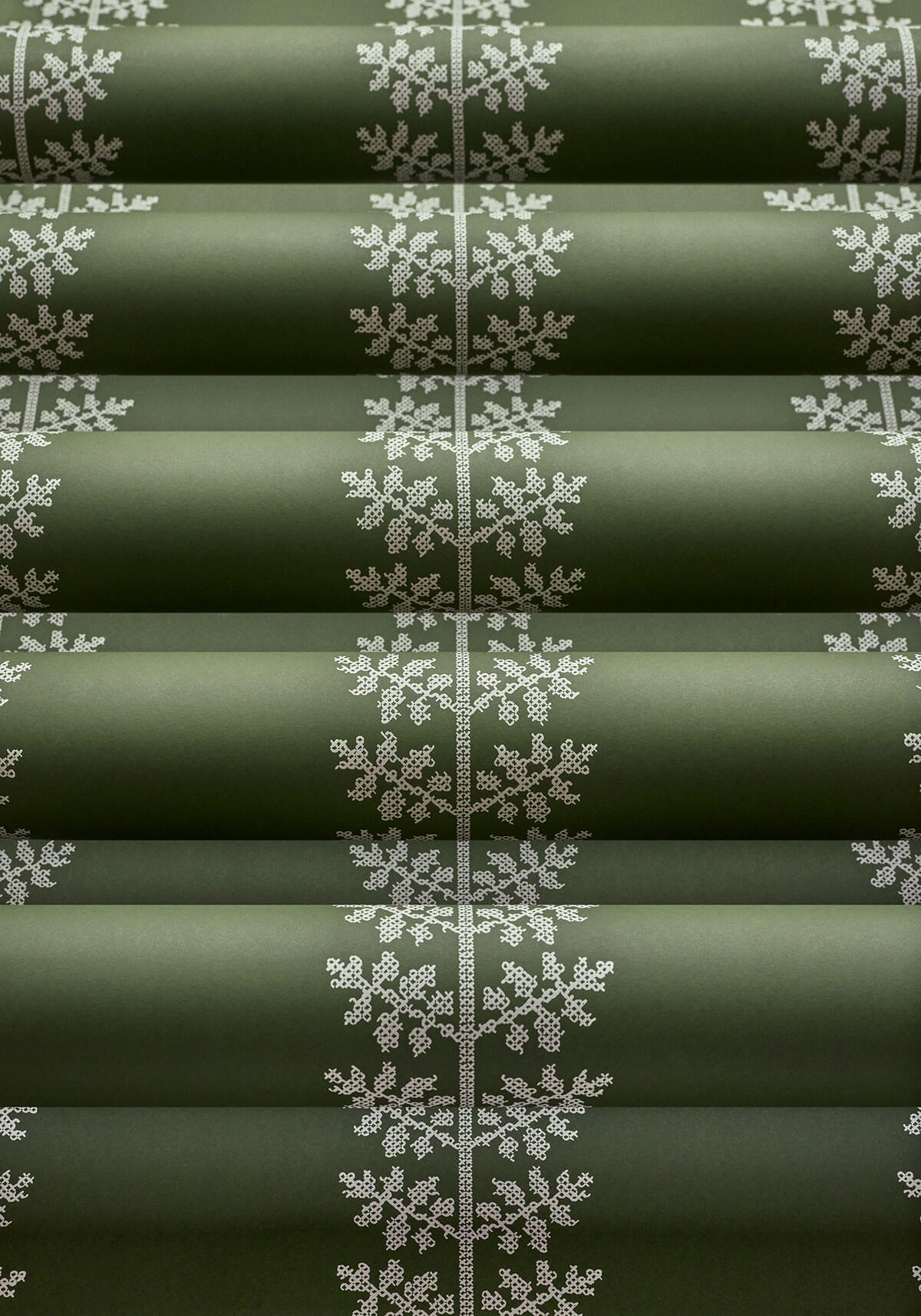 Thibaut Boxwood Amble Wallpaper Sample - Olive