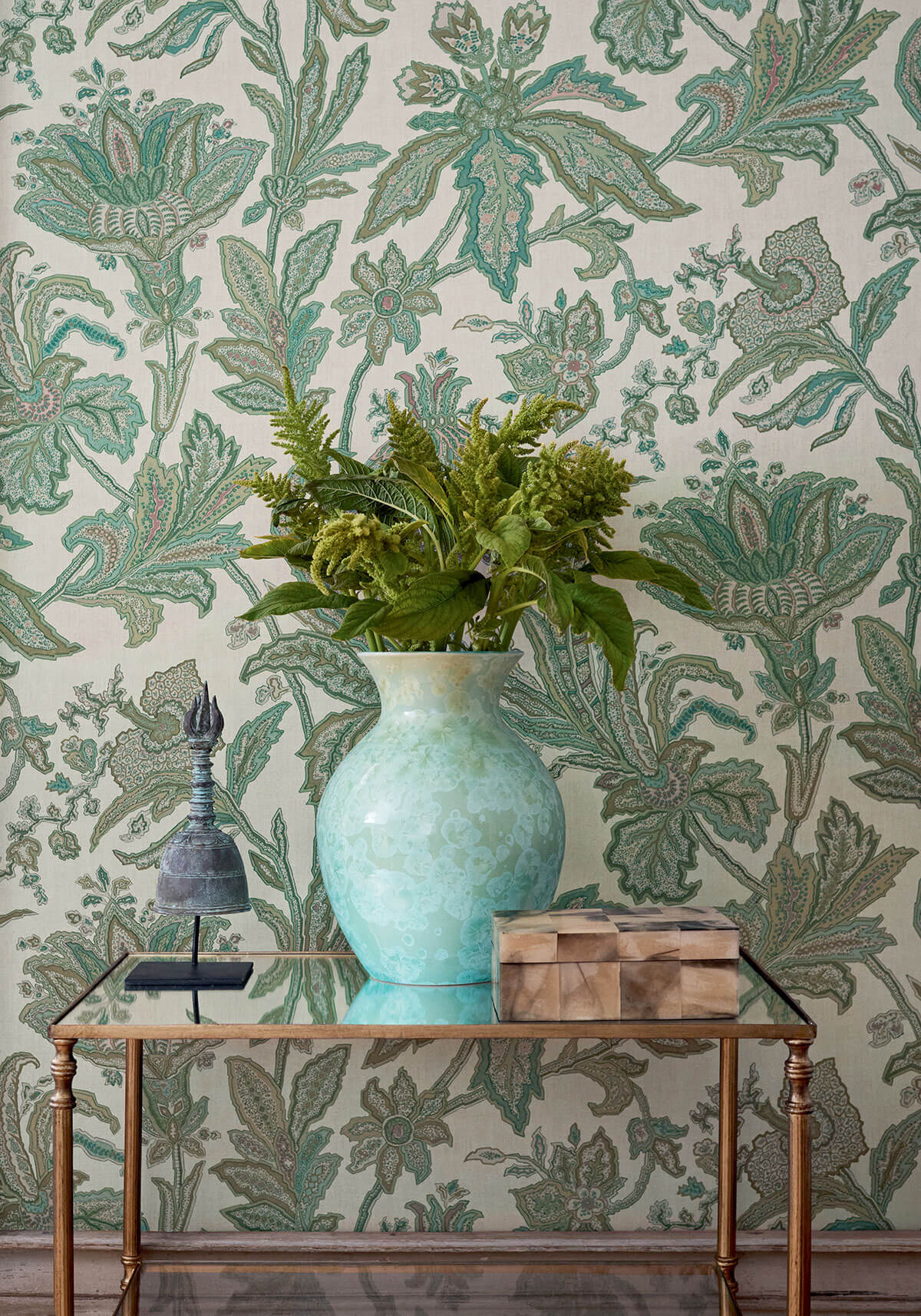 Thibaut Boxwood Breckenridge Wallpaper Sample - Sage