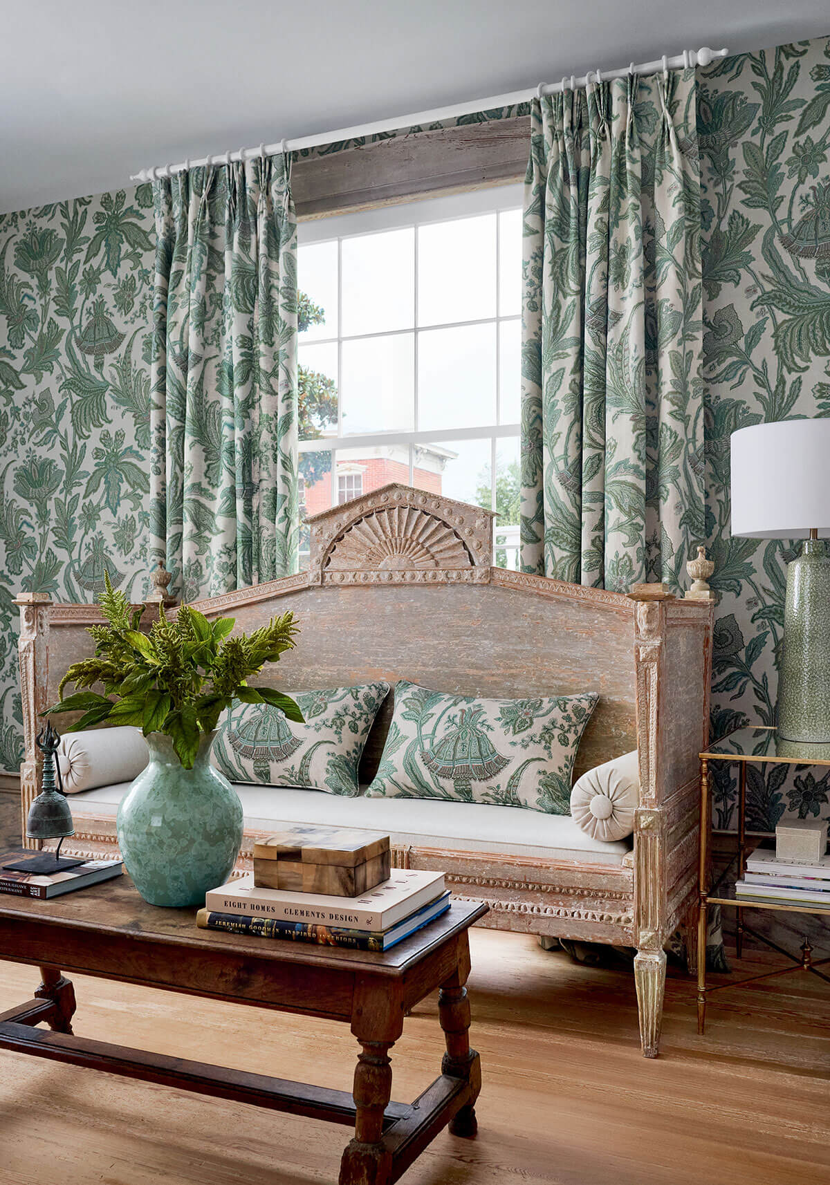 Thibaut Boxwood Breckenridge Wallpaper Sample - Sage