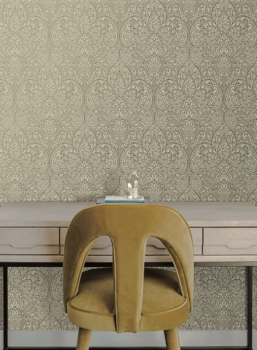 Candice Olson After 8 Paradise Wallpaper - Taupe & Copper