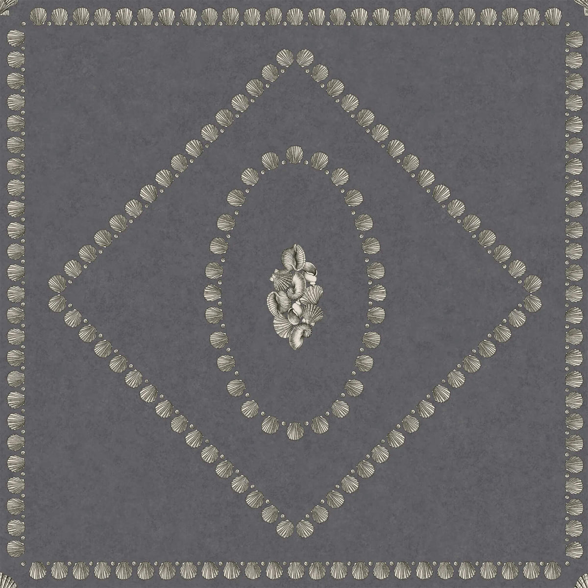 Cole & Son Fornasetti Senza Tempo II Conchiglie Wallpaper Sample - Charcoal