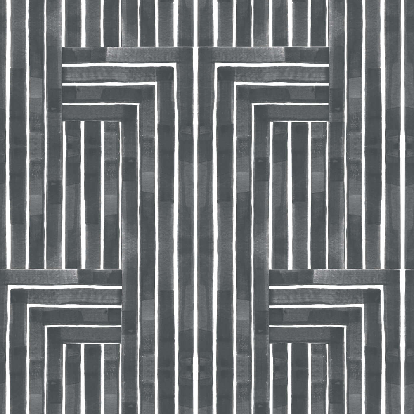 Mitchell Black Organic Chiseled Wallpaper - Grey