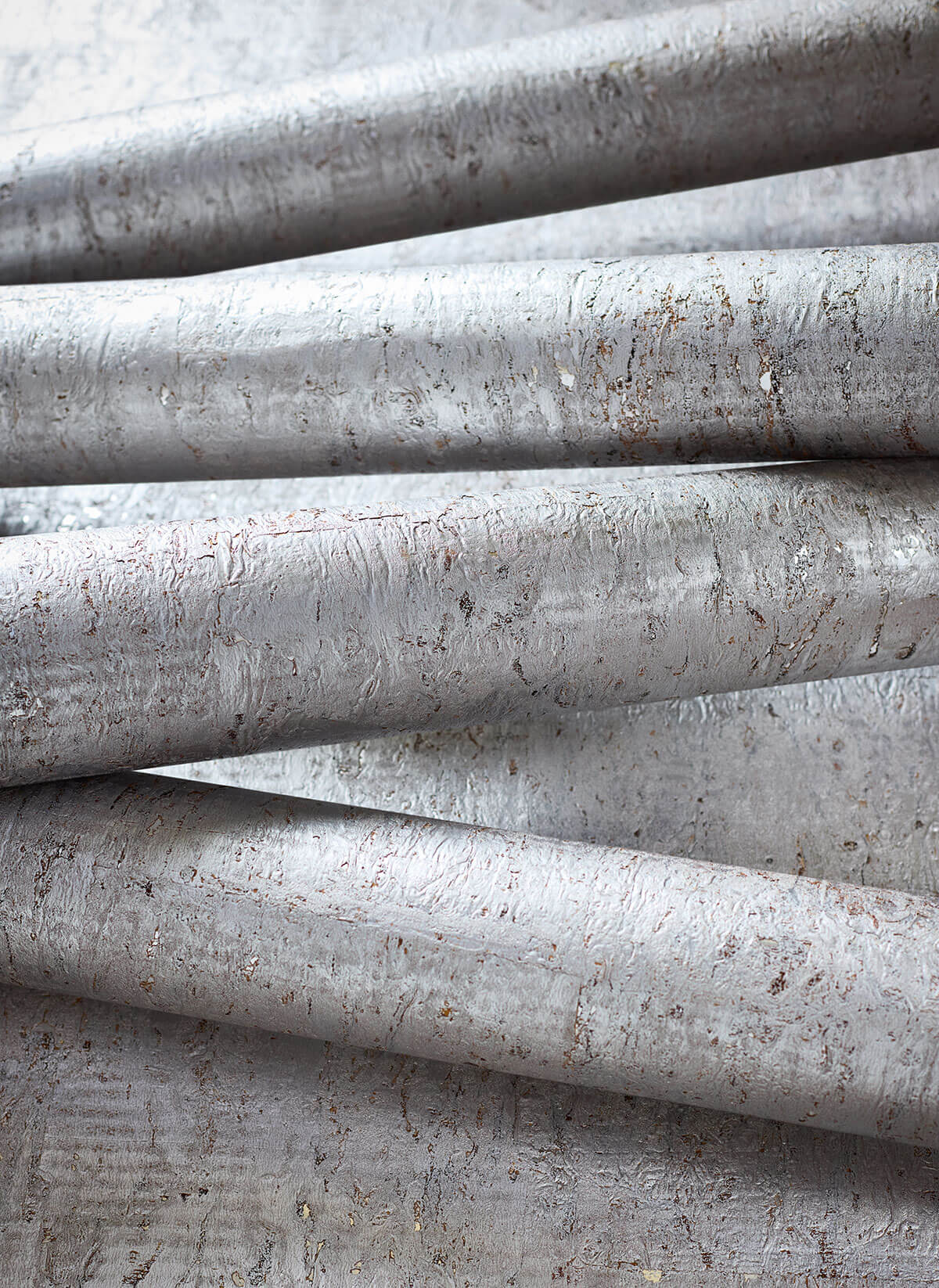 Thibaut Modern Resource Cork Wallpaper - Metallic Silver