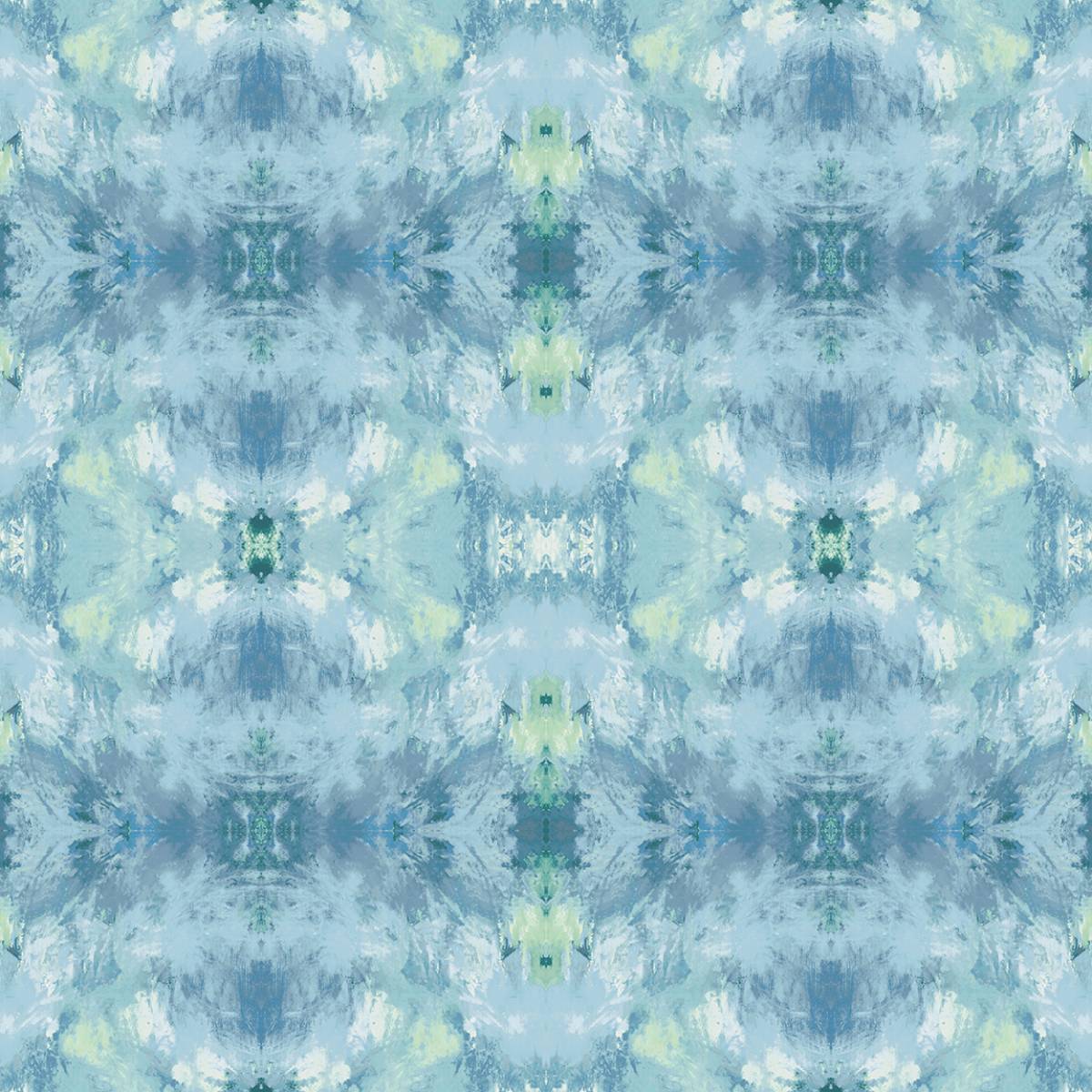 Daisy Bennett West Boulevard Collection Kaleidoscope Wallpaper Sample - Blue
