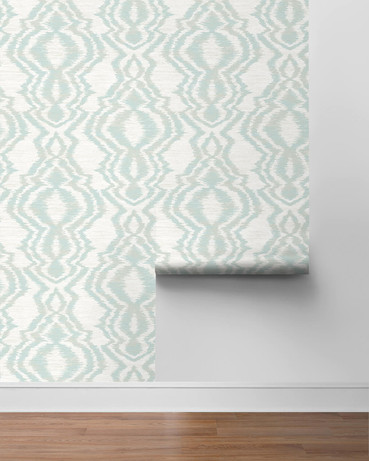 Daisy Bennett West Boulevard Collection Moirella Wallpaper - Seaglass