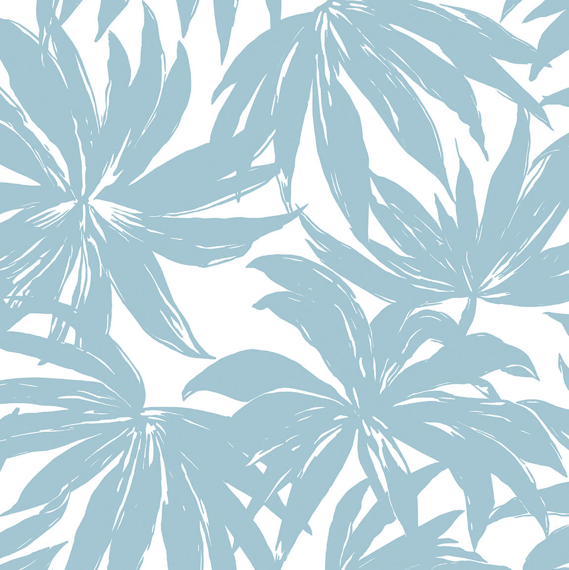 Daisy Bennett West Boulevard Collection Palma Wallpaper Sample - Light Blue