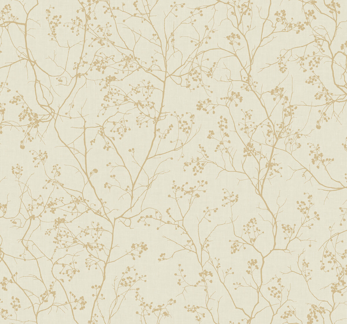 Antonina Vella Dazzling Dimensions Luminous Branches Wallpaper Sample - Cream & Gold