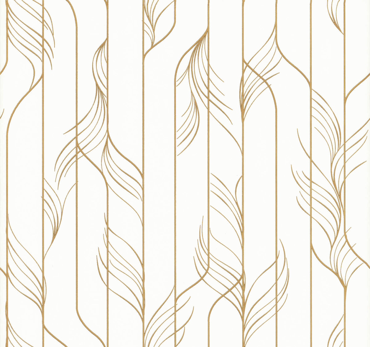 Candice Olson Decadence Elemental Thread Wallpaper Sample - White & Gold