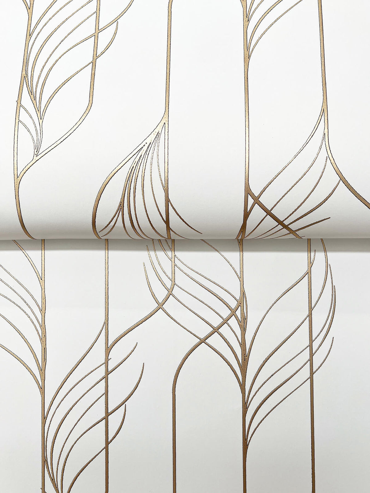 Candice Olson Decadence Elemental Thread Wallpaper Sample - White & Gold