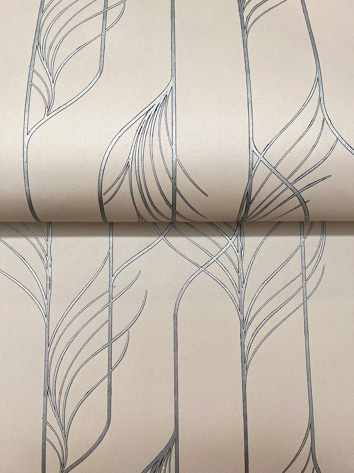 Candice Olson Decadence Elemental Thread Wallpaper Sample - Neutral Pearl & Silver