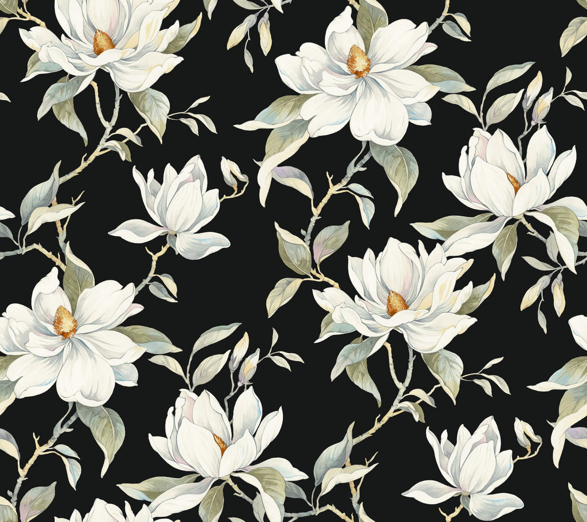 Candice Olson Decadence Garden Jewels Wallpaper Sample - Black