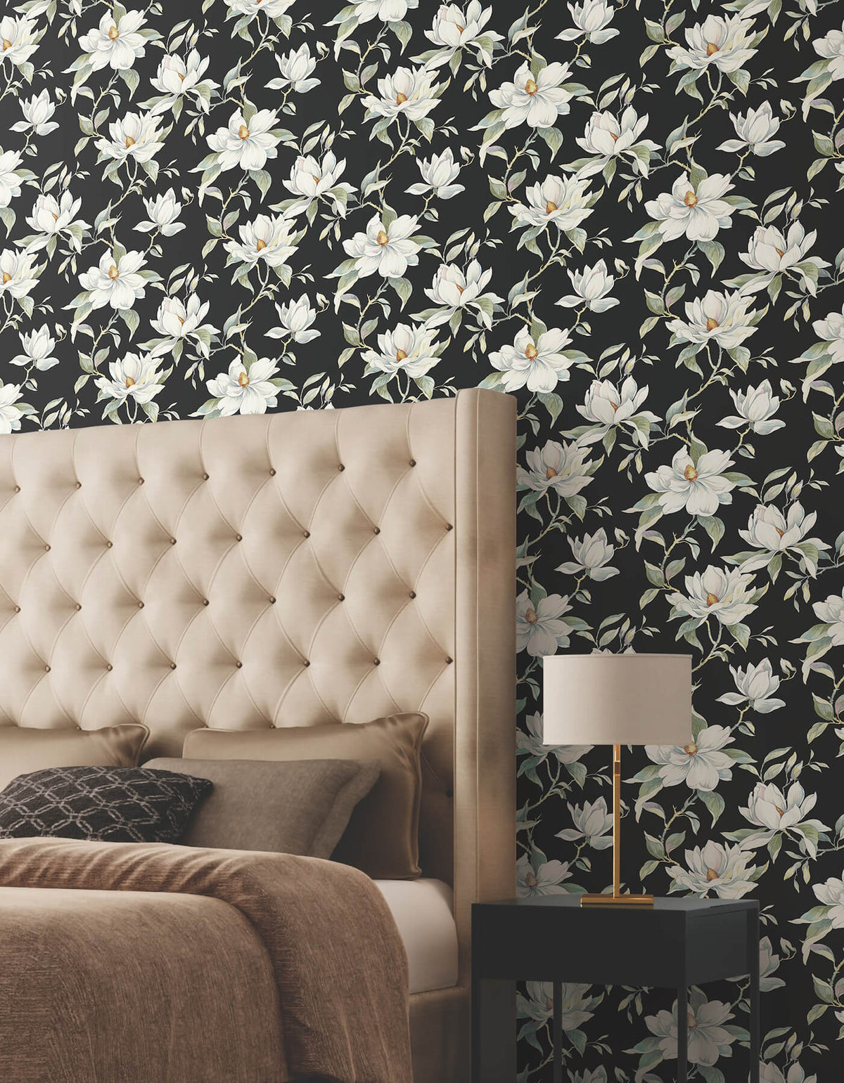Candice Olson Decadence Garden Jewels Wallpaper Sample - Black